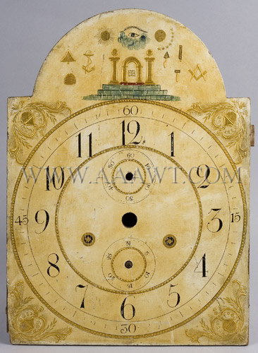 Masonic Clock Face
Wood and paint
Early 19th Century, entire view
